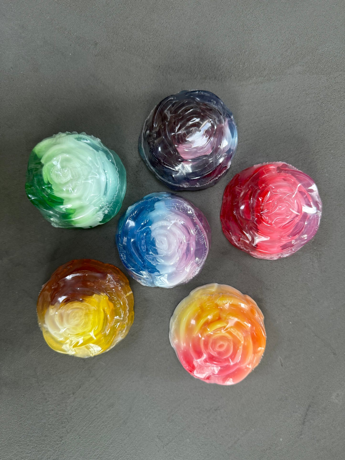 "Rose Midnight" flower glycerin soap- 100gr