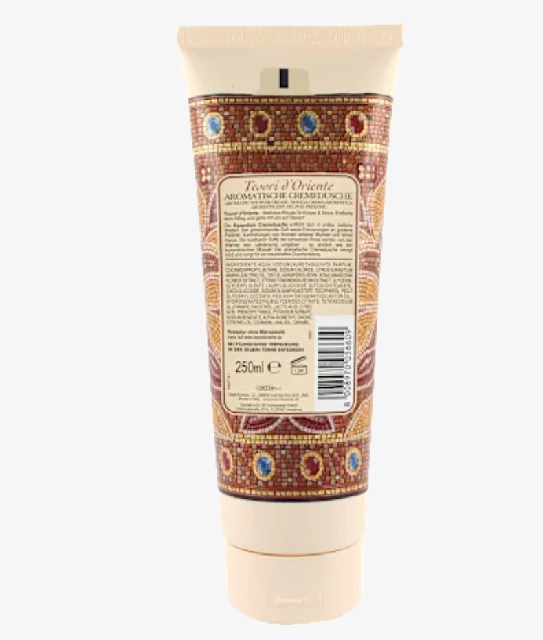 Tesori d'Oriente BYZANTIUM BLACK ROSE & LABDANUM Cream Shower - 250ml
